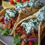 Greek Chicken Wraps with Mint Garlic Yogurt Sauce Recipe