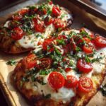 Tomato-Basil Naan Pizza with Fresh Mozzarella Recipe