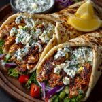 Greek Chicken Wraps with Lemon Garlic Yogurt Sauce Recipe