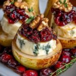 Baked Pears with Brie, Walnuts, and Cranberries Recipe