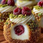Pistachio Cheesecake Domes with Raspberry Surprise Recipe