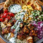 Mediterranean Chicken Pita Bowl with Spicy Feta Sauce Recipe
