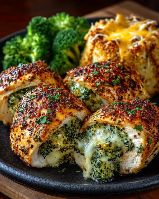 Cheesy Broccoli Stuffed Chicken Recipe