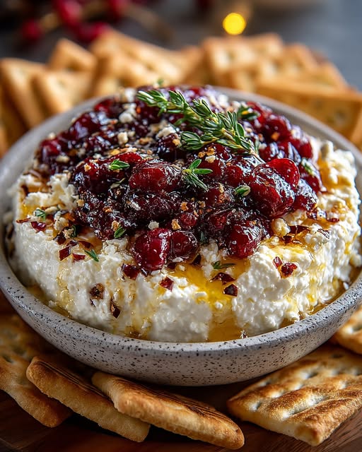 Cranberry Whipped Feta Dip with Hot Honey Drizzle Recipe 5 Cranberry Whipped Feta Dip with Hot Honey Drizzle Recipe - Recipe Image