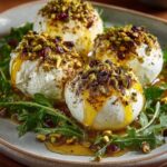 Burrata Bomb with Lemon Honey & Pistachio Crunch Recipe