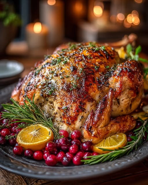 Festive Citrus-Cranberry Holiday Turkey Recipe - Recipe Image