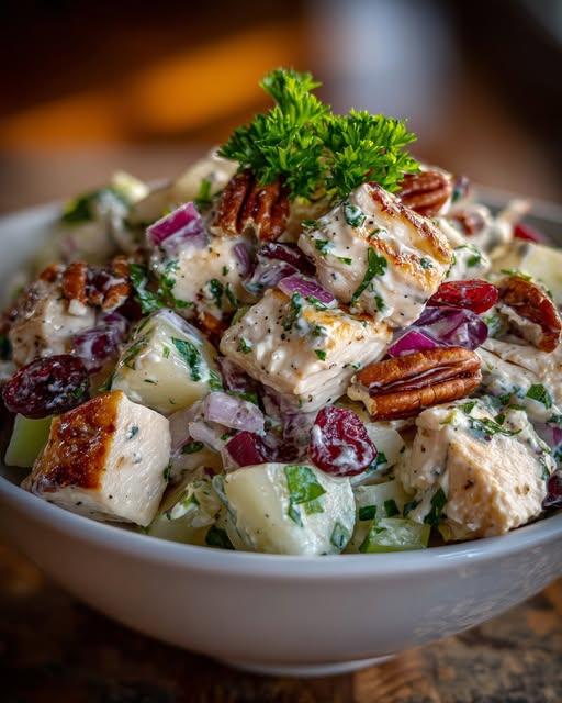 Chicken Pear Pecan Yogurt Salad Recipe