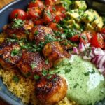 Peruvian Chicken and Quinoa Bowl with Green Sauce Recipe