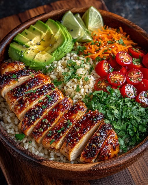 Honey Lime Chicken & Avocado Brown Rice Power Stack Recipe 6 Honey Lime Chicken & Avocado Brown Rice Power Stack Recipe - Recipe Image