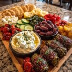 Greek Party Platter with Garlic Feta Dip Recipe