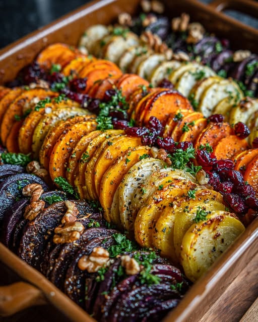 Carrot Bake with Cranberry-Honey Drizzle Recipe - Recipe Image