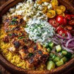 uscous Bowl with Lemon Feta Yogurt Sauce Recipe