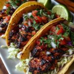 Garlic Butter Honey BBQ Chicken Tacos Recipe