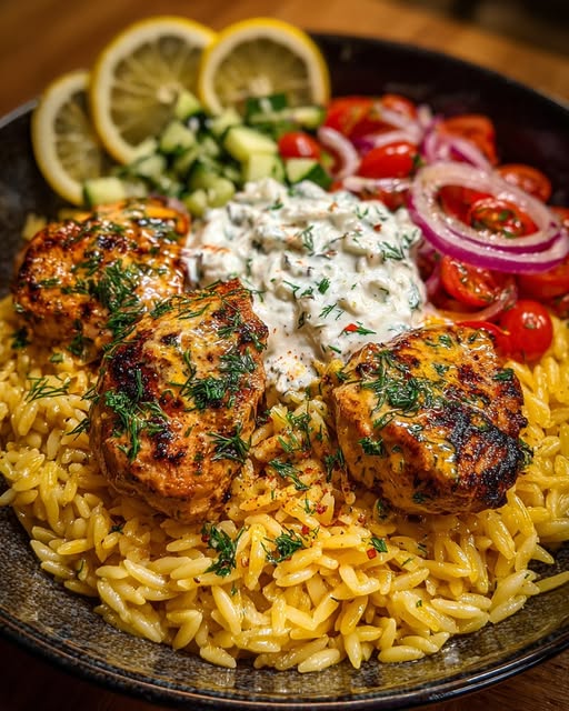 n Orzo Bowl with Lemon Feta Yogurt Sauce Recipe 6 n Orzo Bowl with Lemon Feta Yogurt Sauce Recipe - Recipe Image