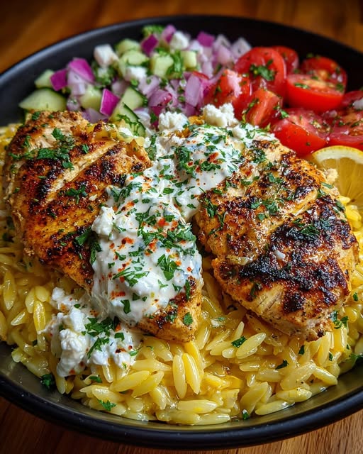 wl with Roasted Garlic Feta Yogurt Sauce Recipe