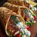 Greek Chicken Wraps with Sauce Recipe