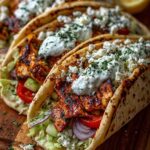 Greek Chicken Wraps with Garlic Yogurt Sauce Recipe