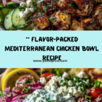 Mediterranean Chicken Pita Bowl with Herb Feta Sauce Recipe