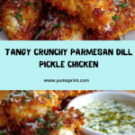 Crunchy Parmesan Chicken with Tangy Dill Pickle Flavor Recipe