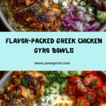 Greek Chicken Gyro Bowl with Spicy Garlic Feta Recipe