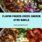 Greek Chicken Gyro Bowl with Spicy Garlic Feta Recipe