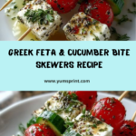 Greek Feta & Cucumber Bite Skewers Recipe