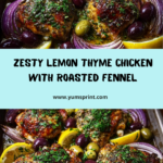 Lemon Thyme Chicken Thighs with Roasted Fennel & Olives Recipe