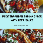 Greek Shrimp Gyros with Charred Onion Feta Sauce Recipe