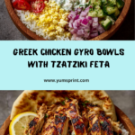 Greek Chicken Gyro Bowl with Herb Tzatziki Feta Recipe