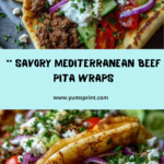 Mediterranean Ground Beef Pita Wraps Recipe