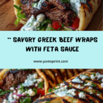 Greek Beef Wraps with Cucumber Feta Sauce Recipe