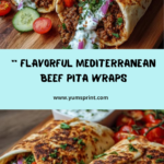Mediterranean Spiced Ground Beef Pita Wraps Recipe