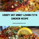 Crispy Hot Honey Lemon Feta Chicken with Garlic Herb Crust Recipe