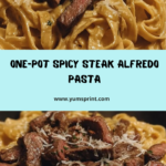 ONE-POT SPICY STEAK ALFREDO PASTA Recipe