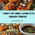 Crispy Hot Honey Lemon Feta Chicken Tenders with Herb Crust Recipe