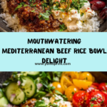 Mediterranean Beef Rice Bowl with Creamy Garlic Feta Recipe