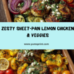 Sheet-Pan Lemon Chicken with Roasted Vegetables & Feta Recipe