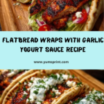 Flatbread Wraps with Garlic Yogurt Sauce Recipe