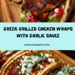 Flatbread Wraps with Garlic Yogurt Sauce Recipe