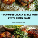 Peruvian Chicken and Rice with Green Sauce Recipe