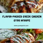 Greek Grilled Chicken Gyro Wraps with Garlic Yogurt Sauce Recipe