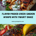 Greek Grilled Chicken Wraps with Garlic Yogurt Sauce Recipe