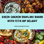 uvlaki Grazing Board with Spicy Feta Dip Recipe