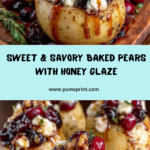 Baked Pears with Feta, Honey, and Cranberries Recipe