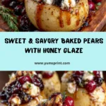 Baked Pears with Feta, Honey, and Cranberries Recipe