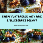 Crispy Flatbread with Brie, Blueberries & Roasted Walnuts Recipe