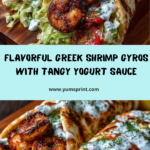 Greek Grilled Shrimp Gyro Wraps with Garlic Yogurt Sauce Recipe