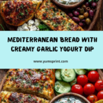 Rustic Mediterranean Bread and Garlic Yogurt Dip Board Recipe