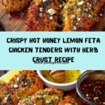 Crispy Hot Honey Lemon Feta Chicken Tenders with Herb Crust Recipe