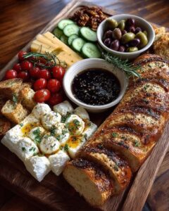 Rustic Mediterranean Bread and Goat Cheese Board Recipe